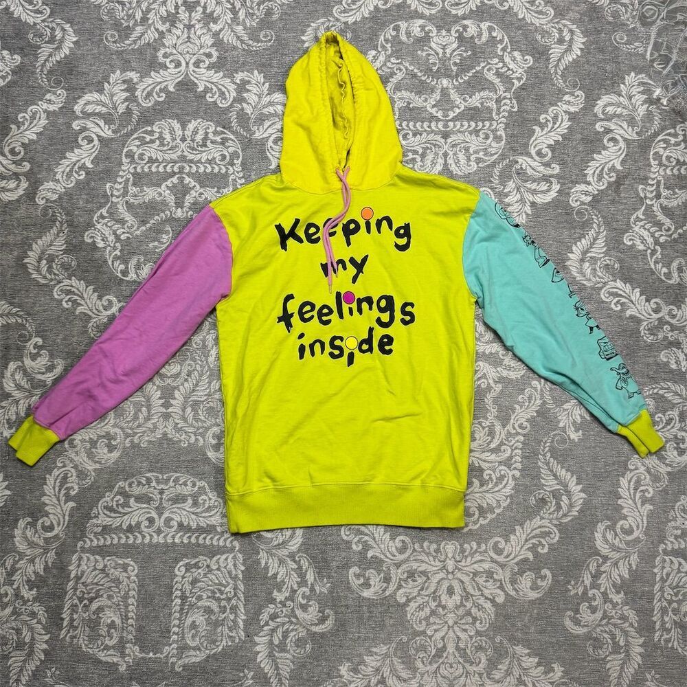 Disney Parks Inside Out Hoodie Multicolor Pullover Size S